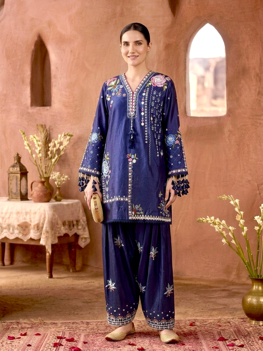 Midnight Bloom Salwar set