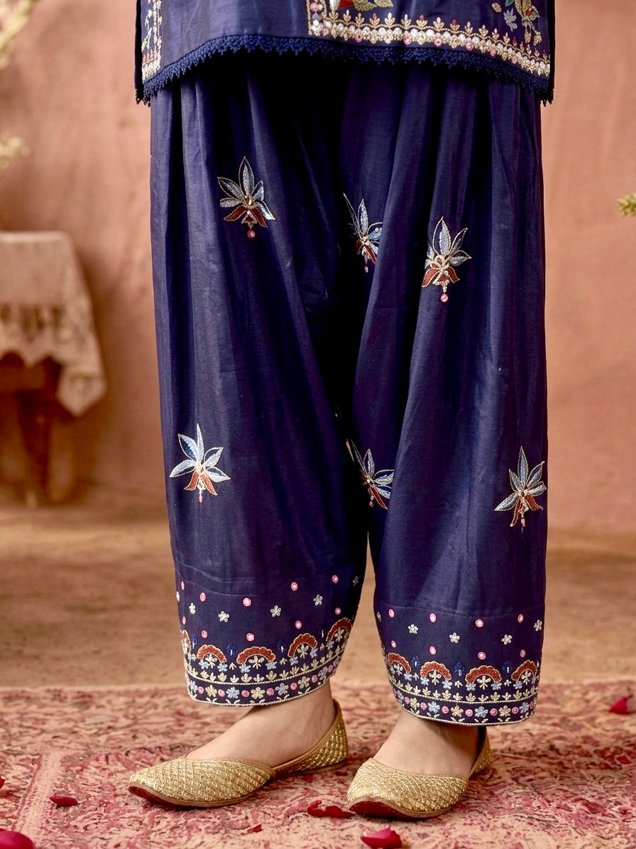 Midnight Bloom Salwar set