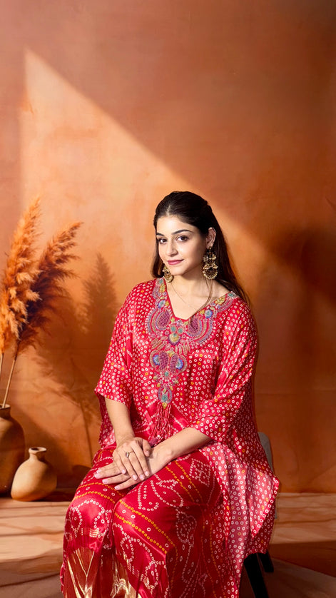 Surkh kaftan set
