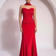 Ruby Drape Corset Set
