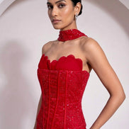 Ruby Drape Corset Set